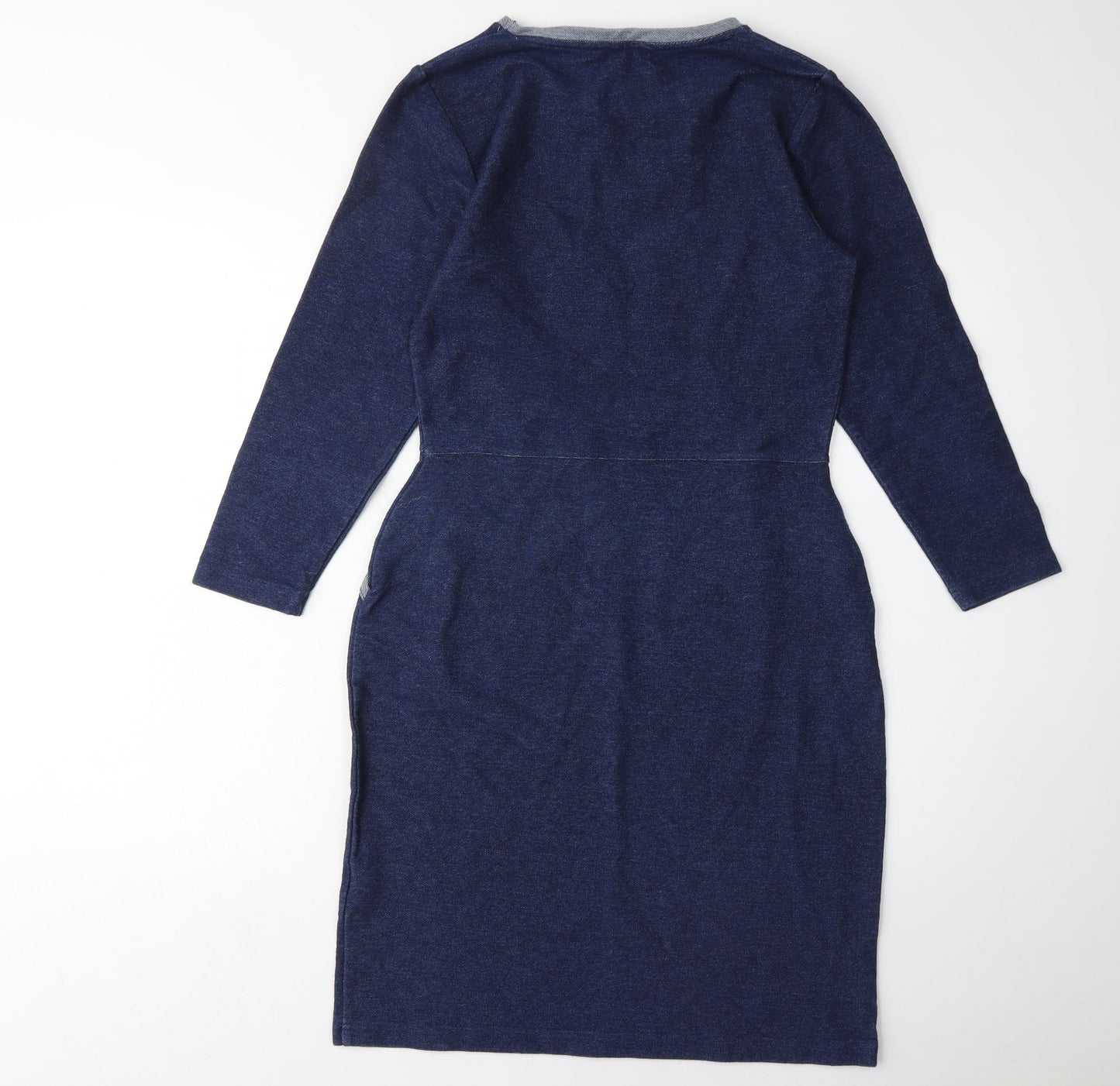 Joules Women's Blue Knit Dress Size 10 with Pockets
