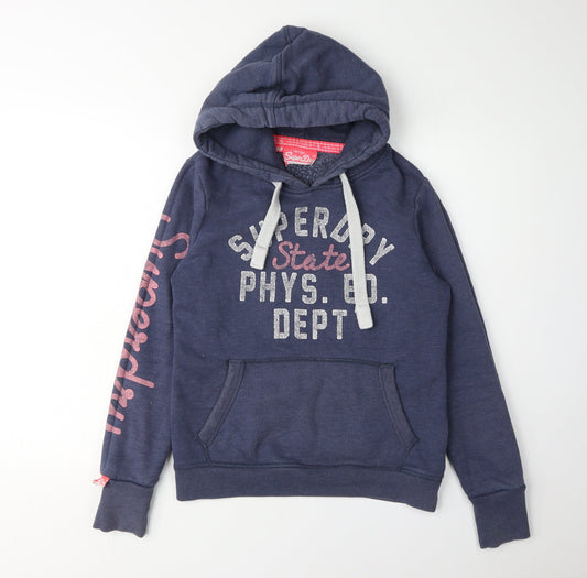 Superdry Women's Blue Pullover Hoodie M