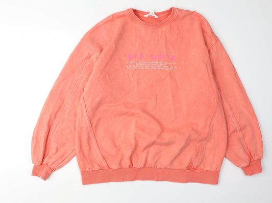 Womens UK Size M Marks and Spencer Pink Pullover Sweatshirt