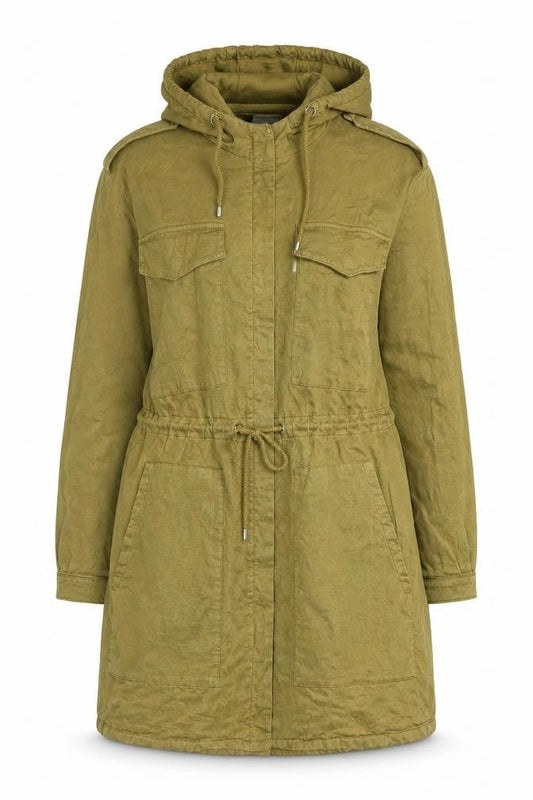 Womens UK Size S MNG Green Parka Coat