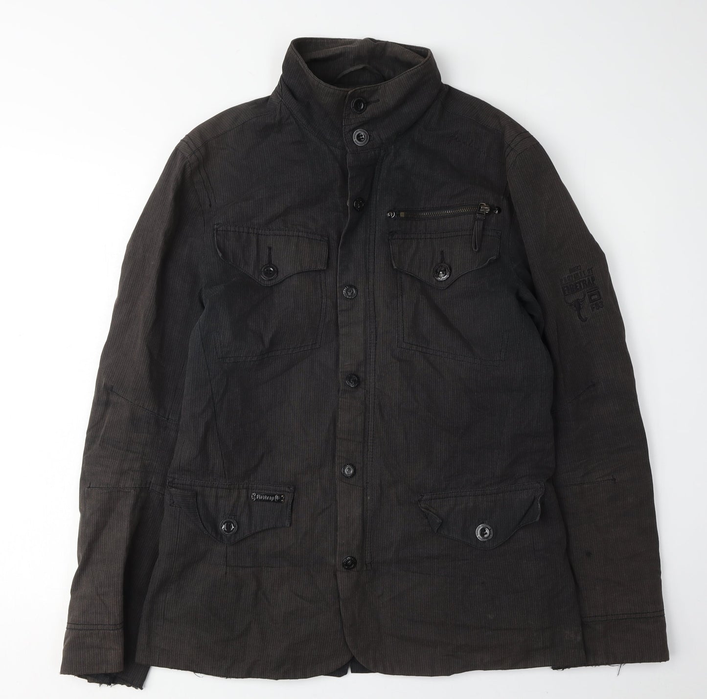 Mens UK Size M Firetrap Black Basic Jacket