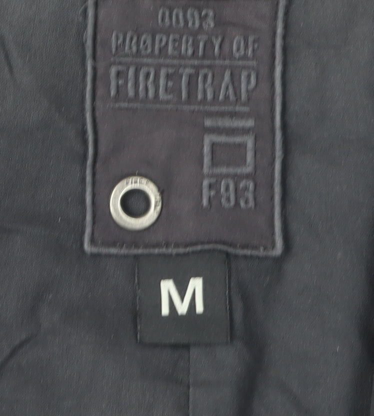Mens UK Size M Firetrap Black Basic Jacket