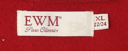 Womens UK Size 2XL EWM Red Basic Jacket