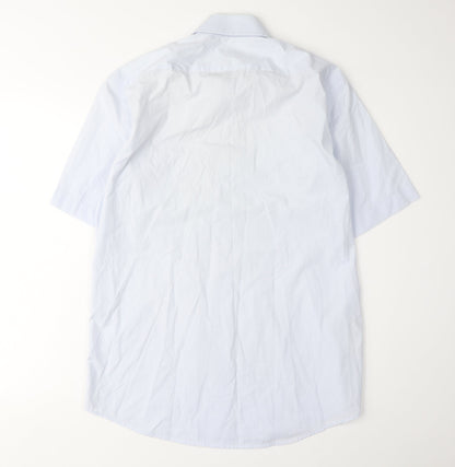 Boss Men's White Short Sleeve Button-Up Shirt Size 39