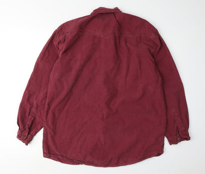 Switcher Men's Red Button-Up Casual Shirt M