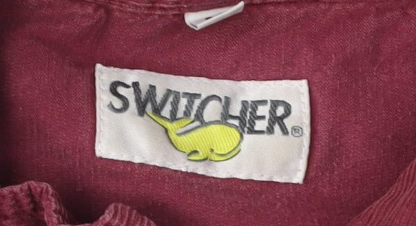 Switcher Men's Red Button-Up Casual Shirt M