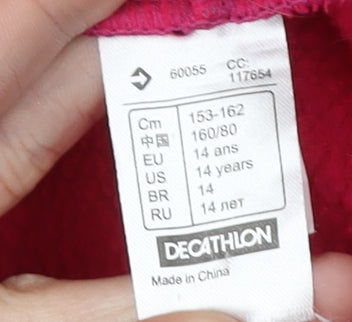 Decathlon Girls Pink Track Jacket, 14 Years
