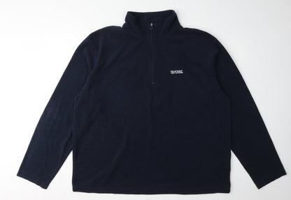 Mens UK Size 2XL Regatta Blue 1/4 Zip Sweatshirt