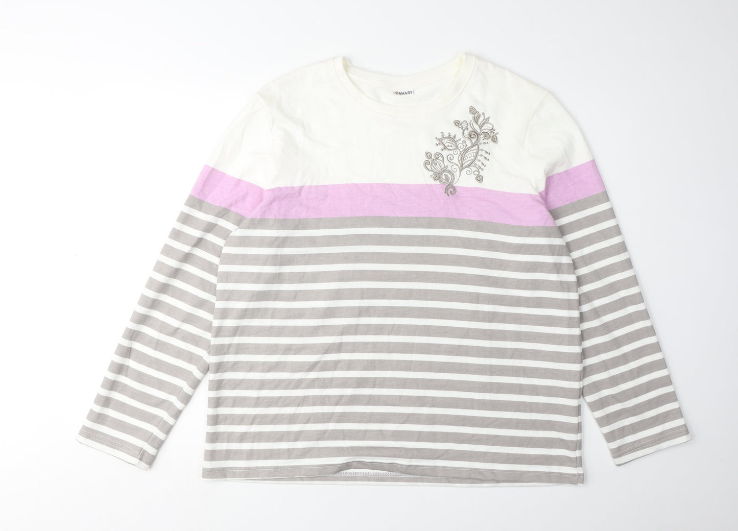 Damart Women's Multicoloured Long Sleeve T-Shirt, L