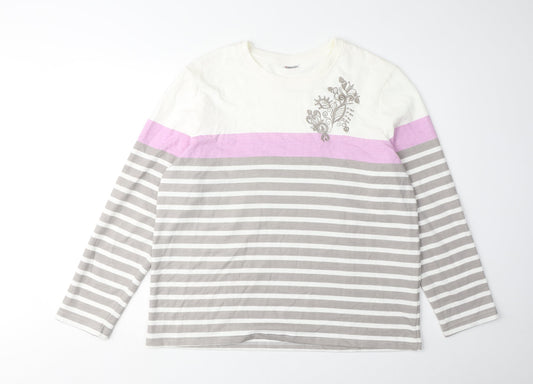 Damart Women's Multicoloured Long Sleeve T-Shirt, L