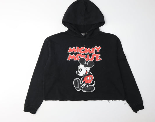 Womens UK Size L Disney Black Pullover Hoodie