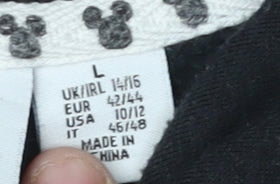 Womens UK Size L Disney Black Pullover Hoodie