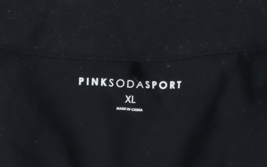 Pink Soda Sport Women's Black XL Sweatshirt Full Zip