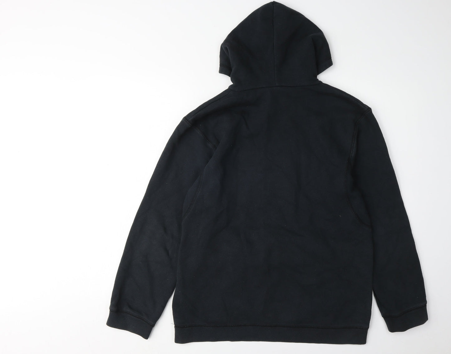Nike Boys Black XL Pullover Hoodie with Logo, Casual Style