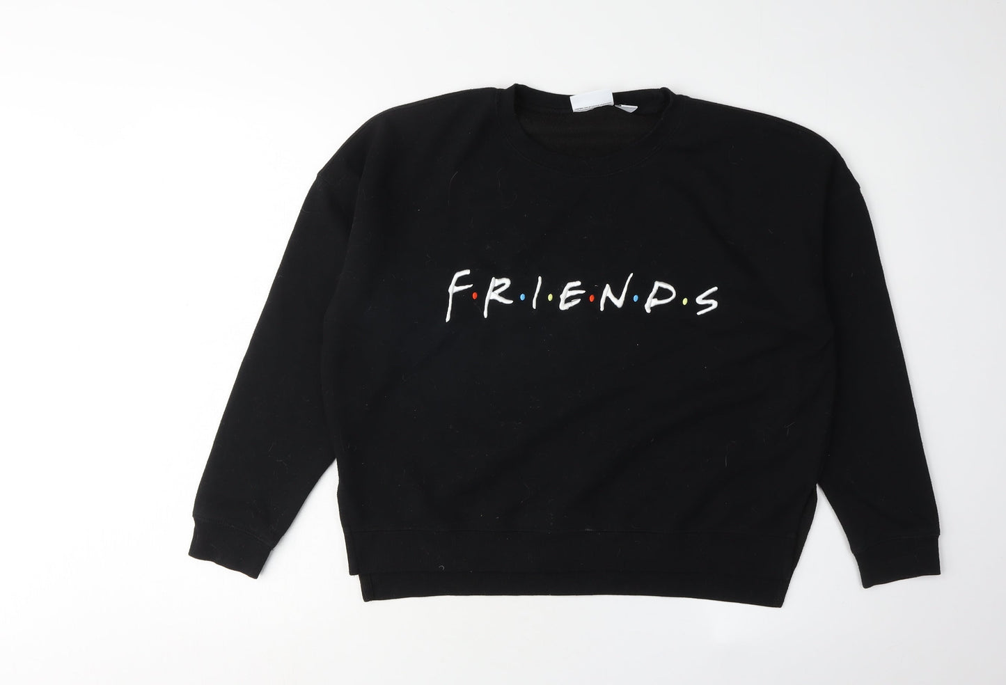 FRIENDS XS Unisex Black Pullover Sweatshirt TV Logo