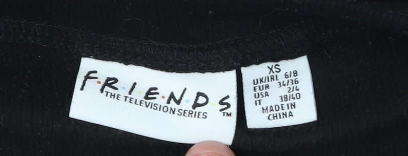 FRIENDS XS Unisex Black Pullover Sweatshirt TV Logo