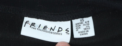 FRIENDS XS Unisex Black Pullover Sweatshirt TV Logo