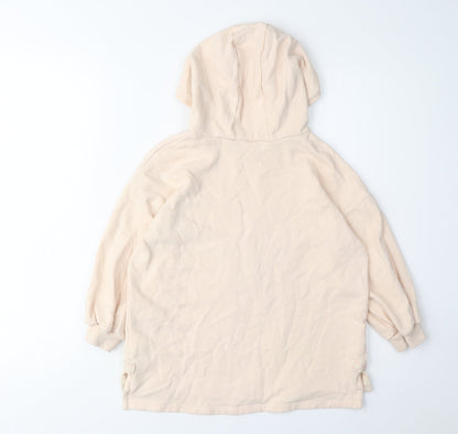 Next Girls Beige Hoodie, Graphic Print, 5-6 Years