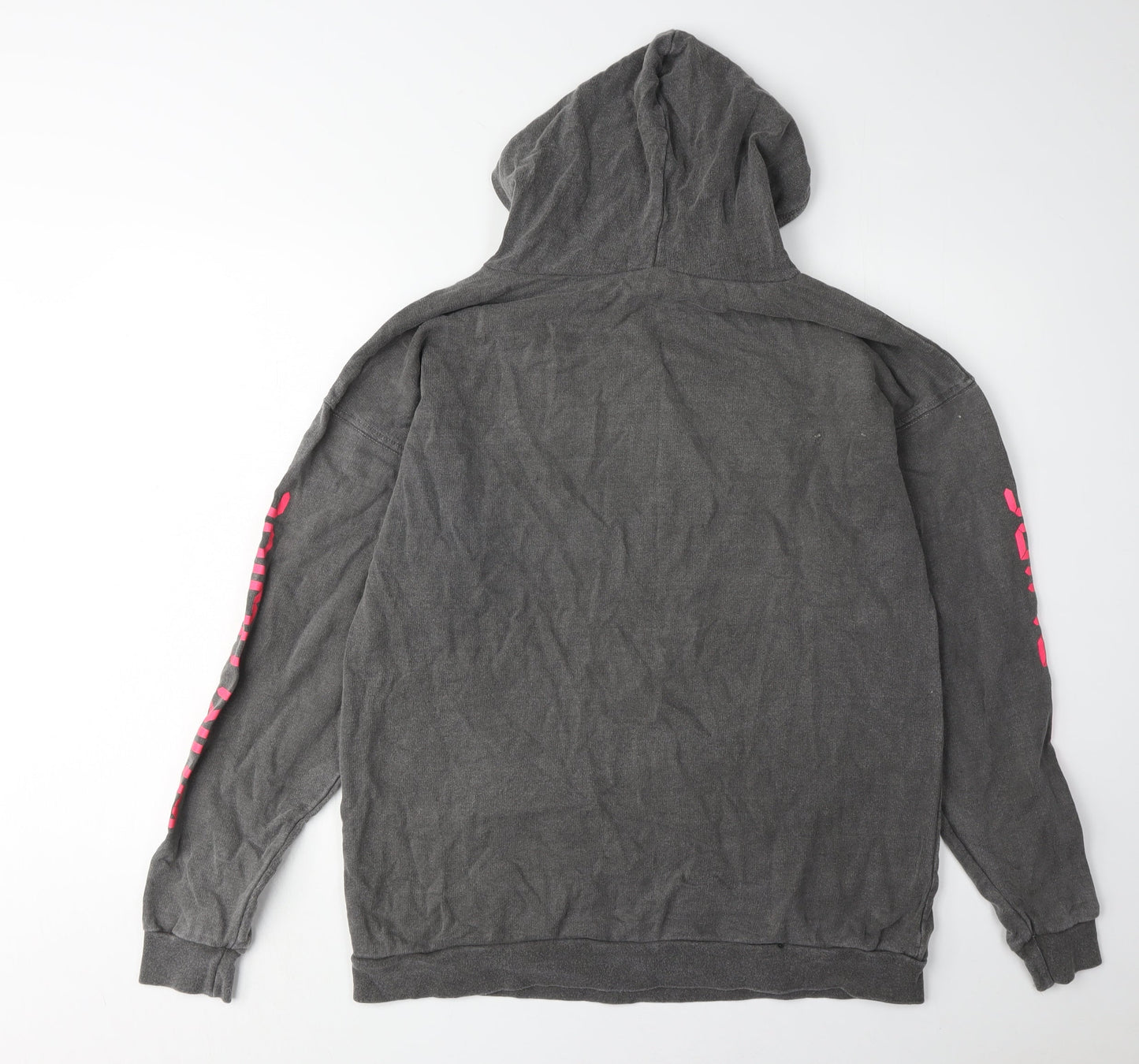PrettyLittleThing Women's Grey Graphic Hoodie, S