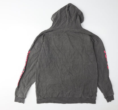 PrettyLittleThing Women's Grey Graphic Hoodie, S
