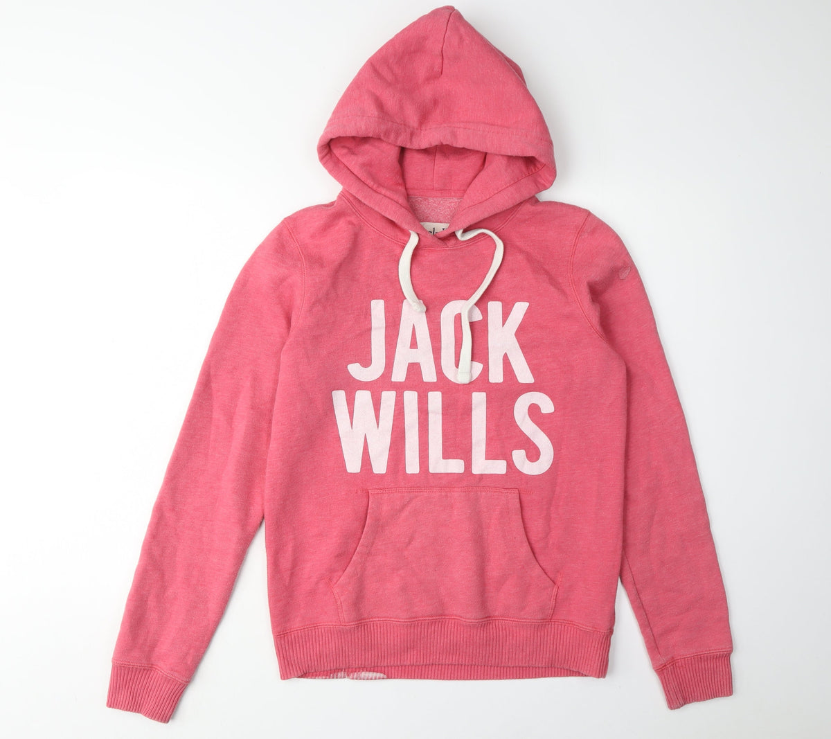 Womens UK Size 12 Jack Wills Pink Pullover Hoodie