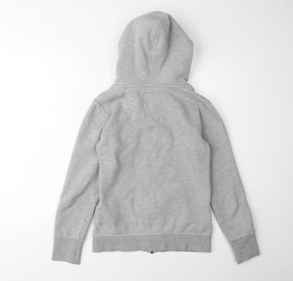 Superdry Women's Grey Full Zip Hoodie UK 8