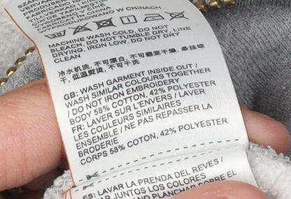 Superdry Women's Grey Full Zip Hoodie UK 8