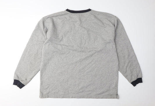 Mens UK Size 2XL FILA Grey Pullover Sweatshirt