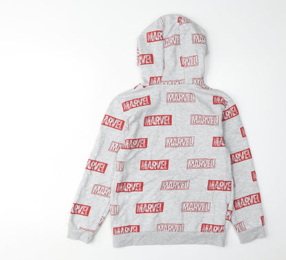 Marvel Boys Grey Pullover Hoodie, 9-10 Years, Graphic Print