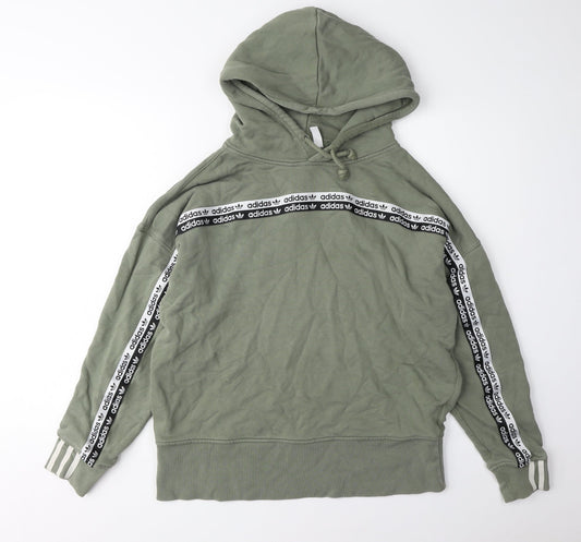Adidas Women's Green Pullover Hoodie, Size 10