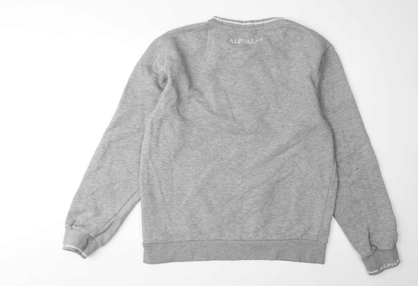 ALPHALAB Grey Mens L Pullover Sweatshirt