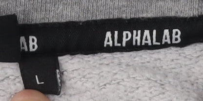ALPHALAB Grey Mens L Pullover Sweatshirt