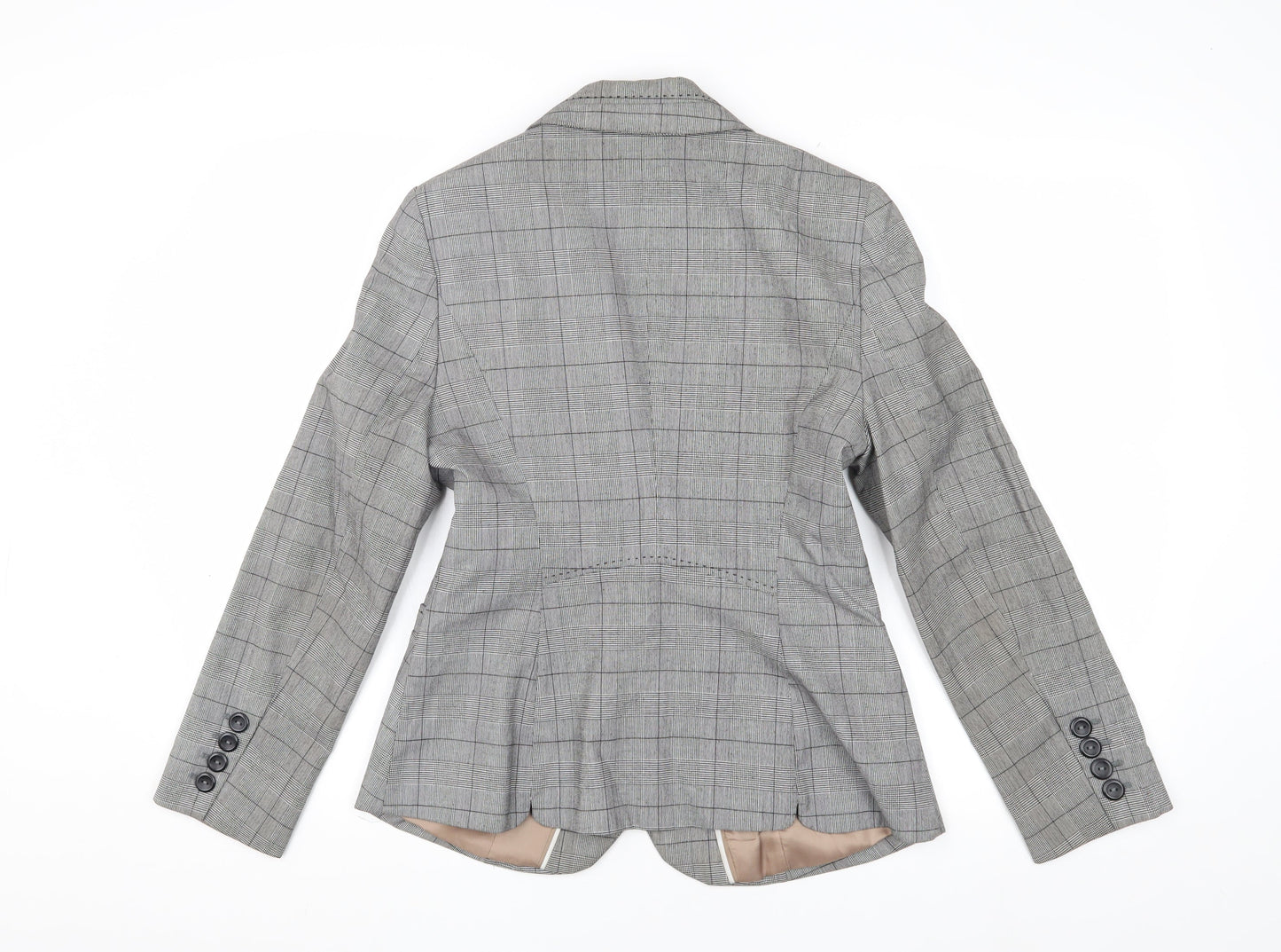Next Women's Grey Check Suit Jacket Size 10 Petites
