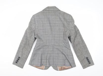 Next Women's Grey Check Suit Jacket Size 10 Petites
