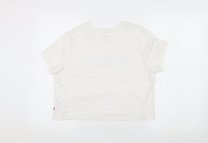 Womens UK Size M Levi's White Basic T-Shirt