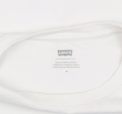 Womens UK Size M Levi's White Basic T-Shirt