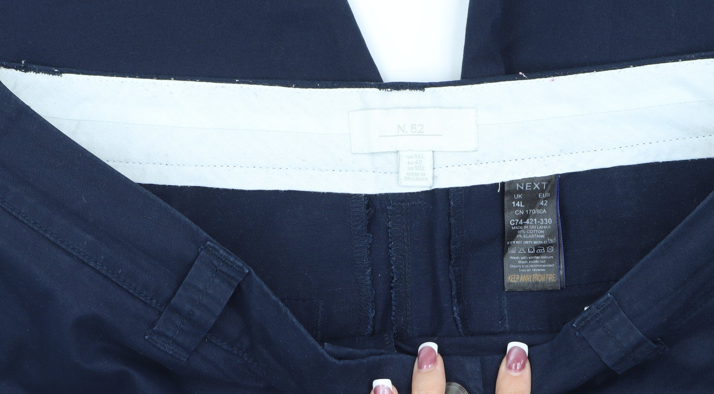 Next Men's Blue Chino Trousers, Size L, Straight Leg