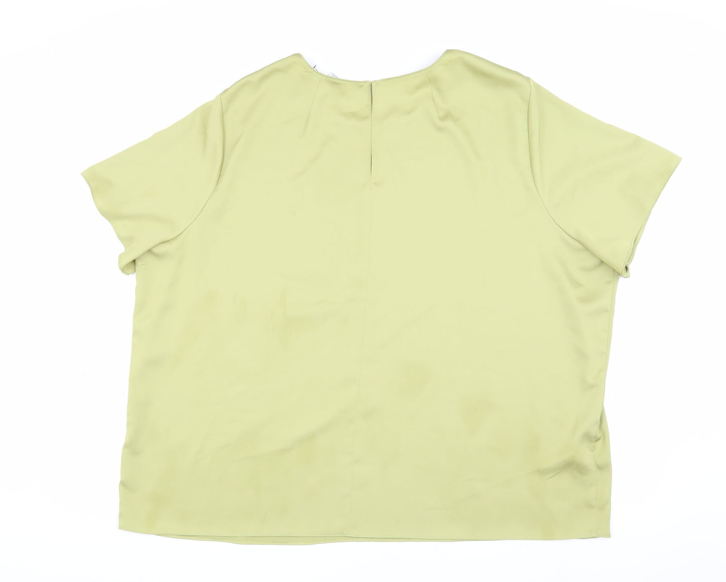 Womens UK Size 22 Marks and Spencer Green Basic Blouse