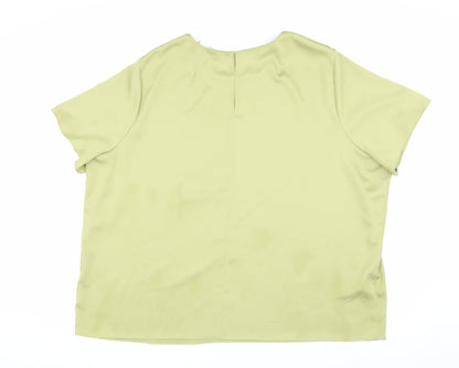Womens UK Size 22 Marks and Spencer Green Basic Blouse