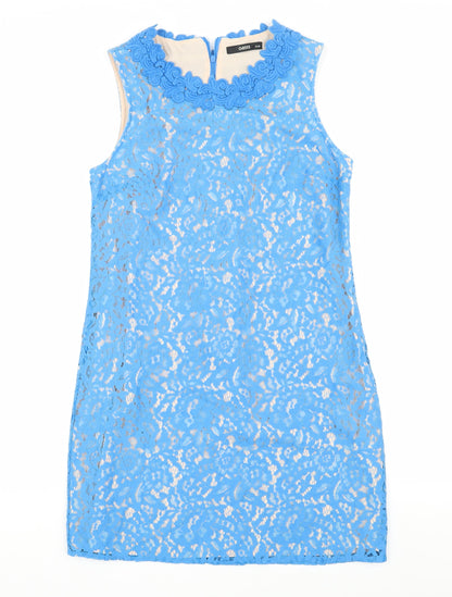 Oasis Women's Blue Sleeveless Lace Dress Size 12