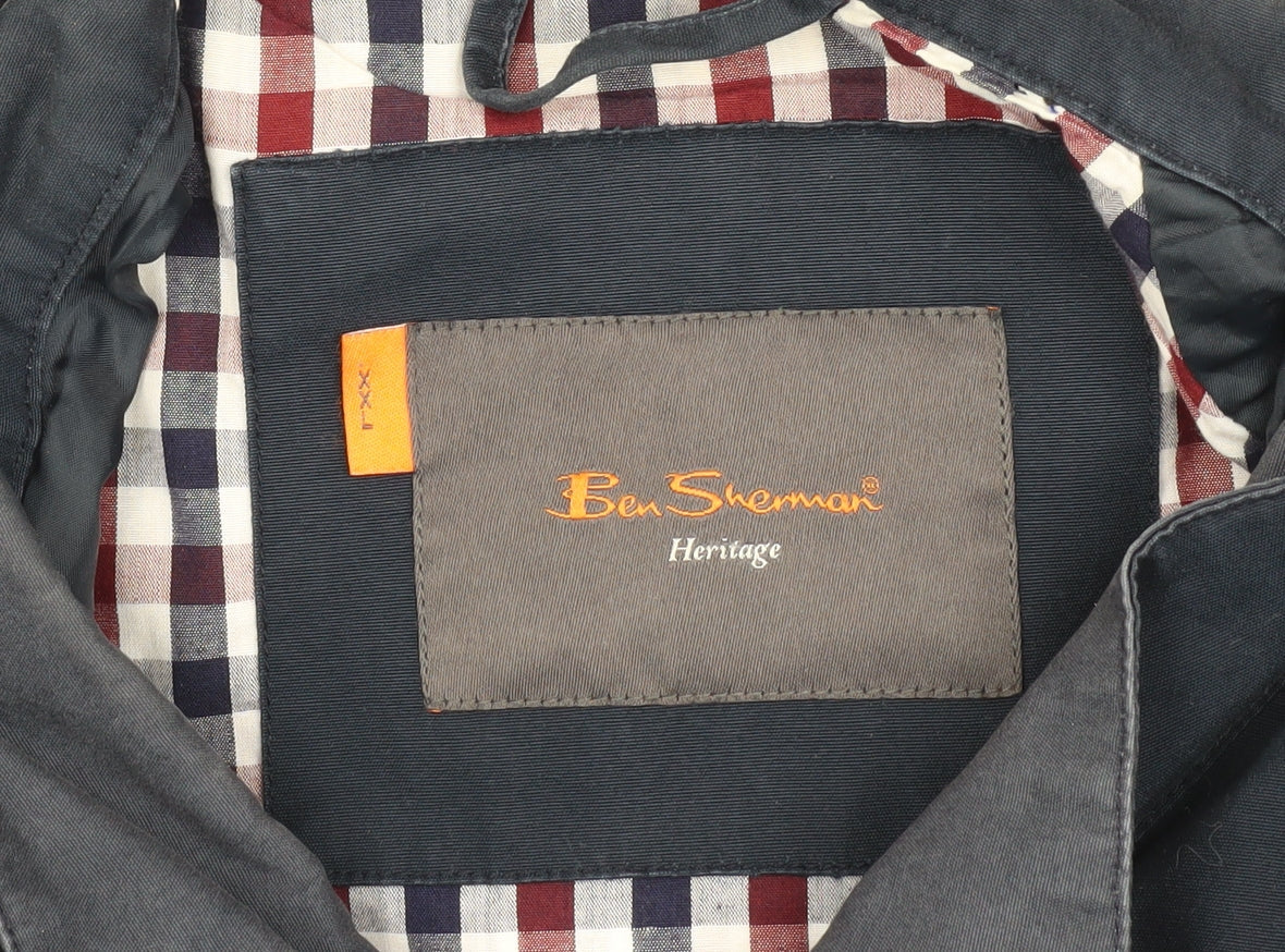 Mens UK Size 2XS Ben Sherman Blue Bomber Jacket