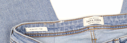 Jack & Jones Men's Blue Slim Fit Denim Jeans, Size 34