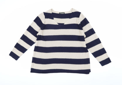 Womens UK Size M Bonmarché Blue Pullover Jumper
