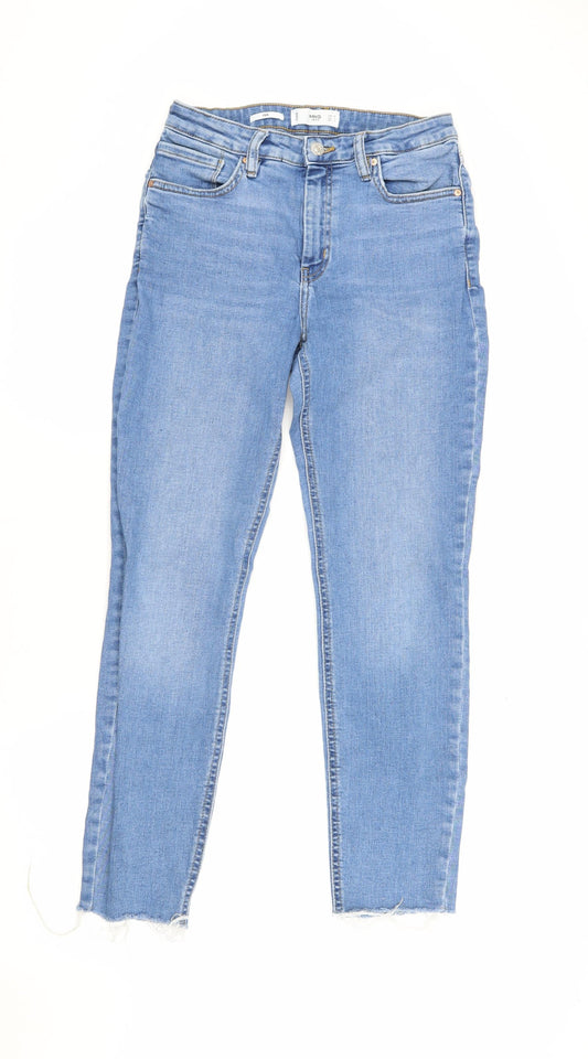 Womens UK Size 10 MNG Regular Fit Skinny Blue Jeans