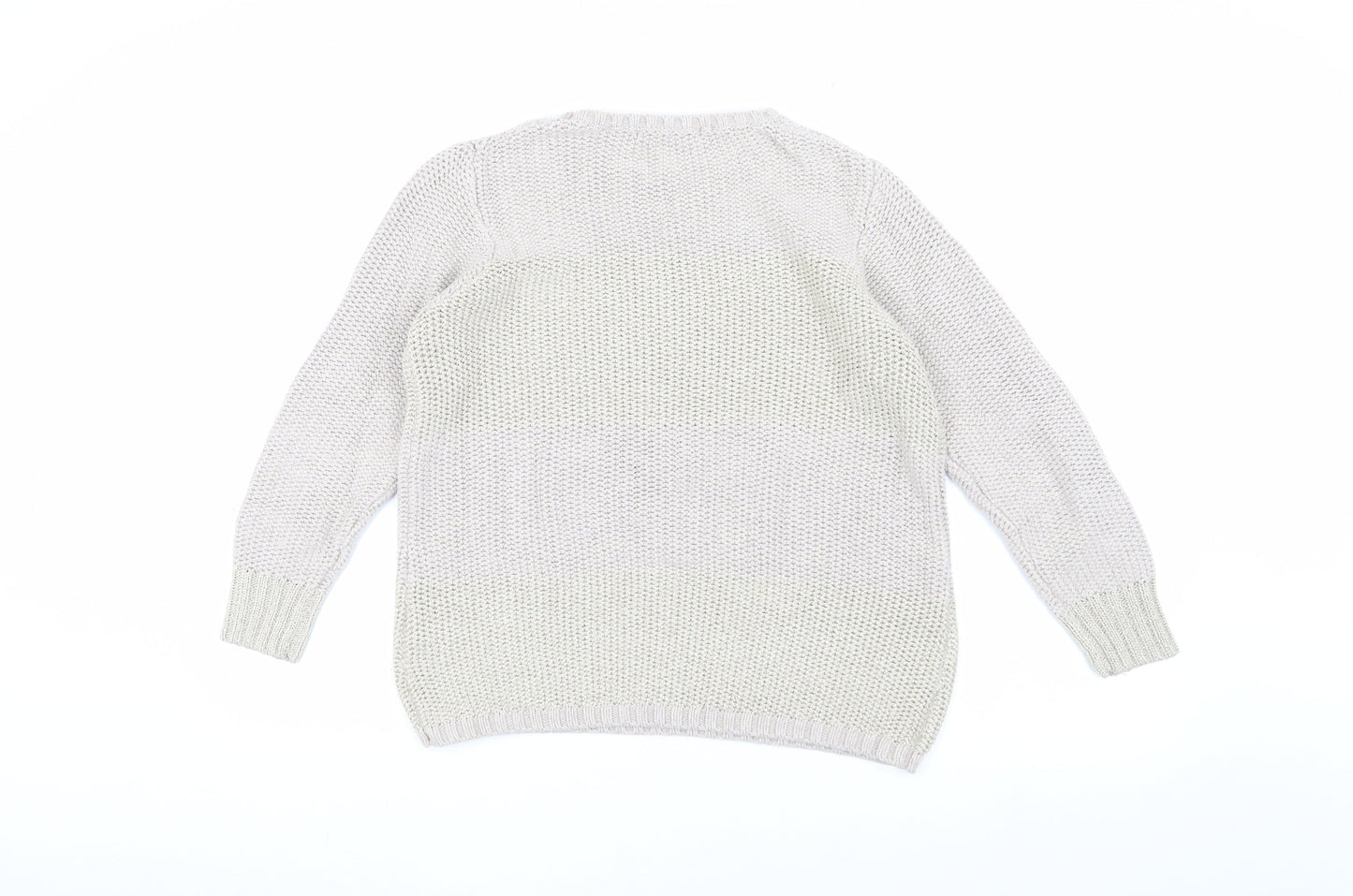 Womens UK Size 12 Marks and Spencer Beige Pullover Jumper