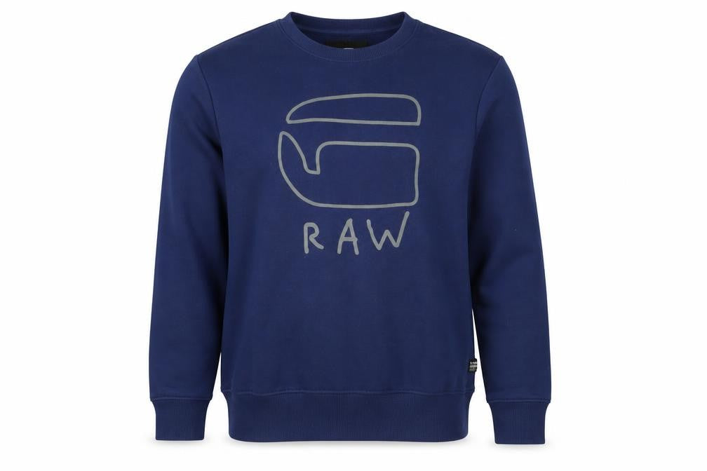 Mens UK Size M G-Star RAW Blue Pullover Sweatshirt