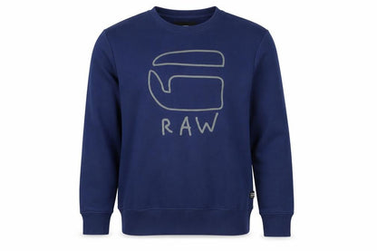 Mens UK Size M G-Star RAW Blue Pullover Sweatshirt