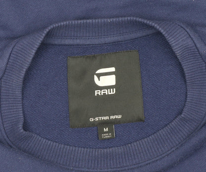 Mens UK Size M G-Star RAW Blue Pullover Sweatshirt