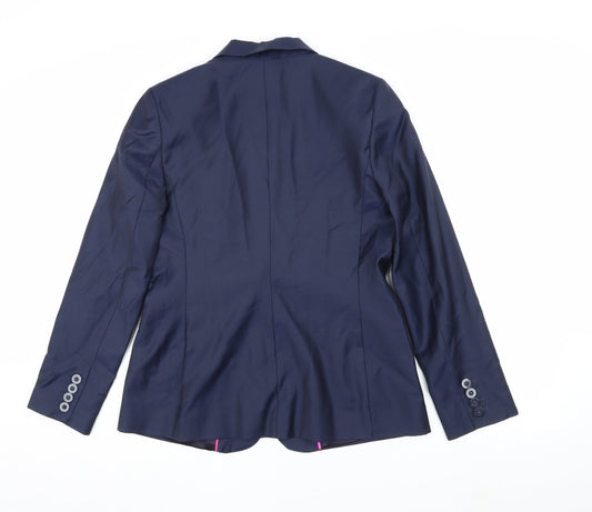 Marks and Spencer Women's Blue Blazer Size 10 Regular