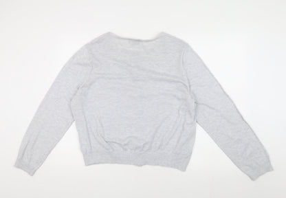 Womens UK Size 18 New Look Grey Cardigan Jumper